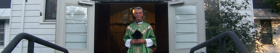 Father Sean at St. Mary of the Snows in Otter Lake