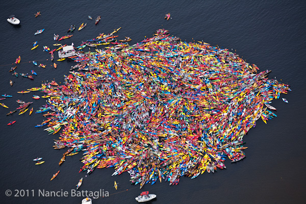 Aerial photo of Inlet’s One Square Mile of Hope on Fourth Lake. By Nancie Battaglia © 2011
