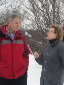 Councilwoman Kate Russell talks to Congressman Bill Owens about issues in the Town of Webb. Photos by Wende Carr.