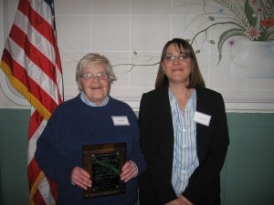 Eileen Tobin, left, with Kathy Fox, director of Herkimer County Office of the Aging