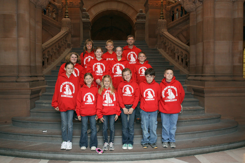 Inlet Common School fifth and sixth graders: Bottom left to right: Natalie Brownsell, Johanna Lutz, Britney Levi, Rianna Lindsay, Cullen Rose, and Joseph Townsend. Middle: Jamie Gaffney, Alex Sutherland, Melissa Hoffman, and Sean Manzi. Back: Deb Daiker, Ann Powley and Matt Newman. Courtesy photo.
