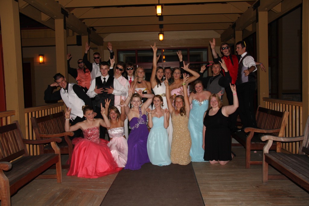 HOME STRETCH...Town of Webb Seniors celebrate their school's annual Spring Fling at View. Photo by Michele deCamp