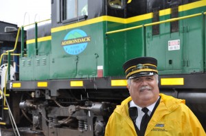 Don Marino, Conductor with Adirondack Scenic Railway Car. Photo by Wende Carr