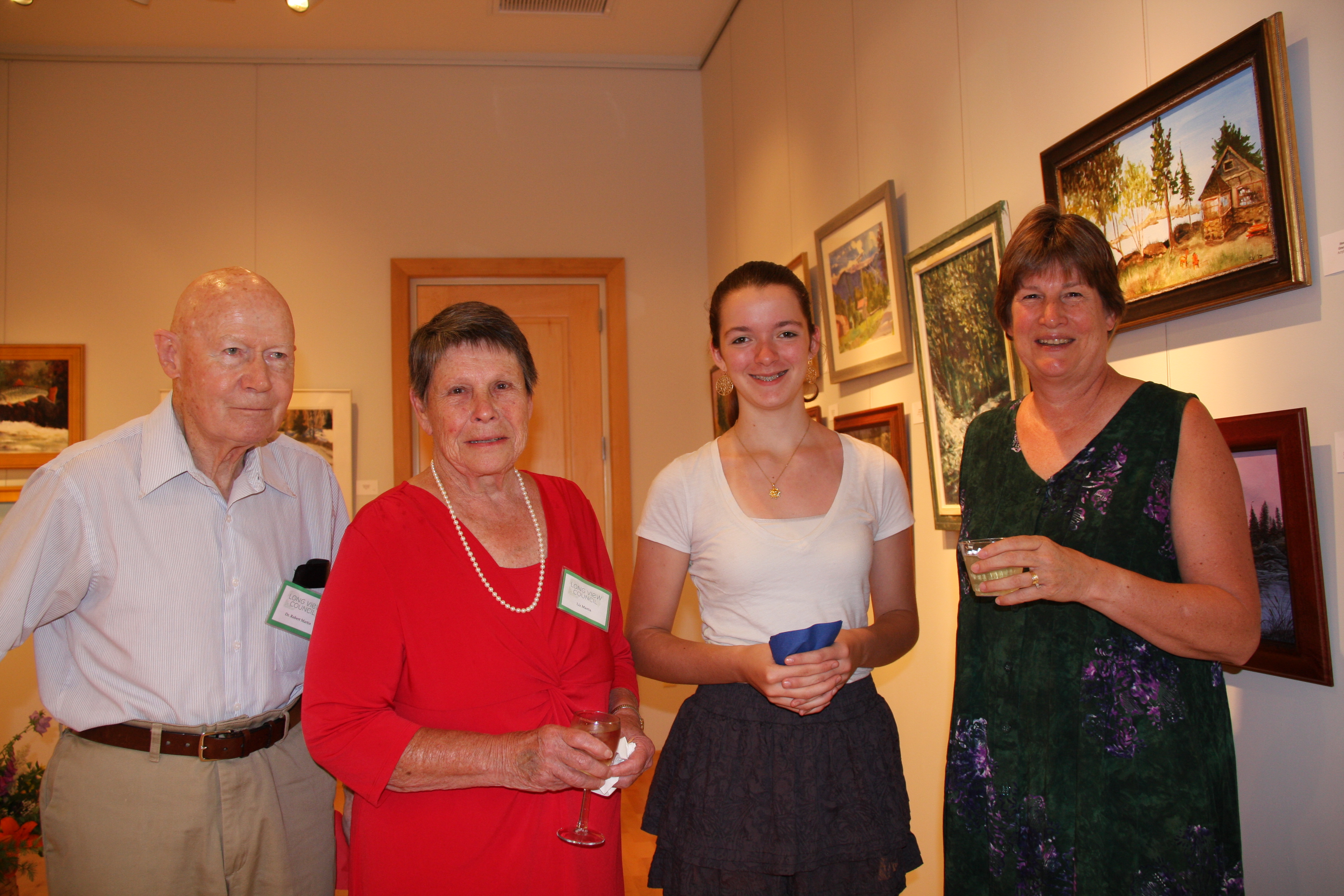 Dr. Robert and Liz Martin with granddaughter Catherine Reynolds, and daughter Claire Bareiss