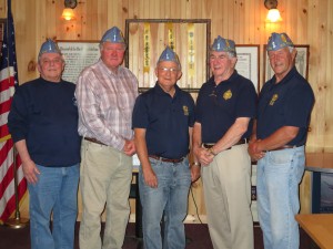 Sons of the American Legion Officers: Dennis Tofani, Bob Teesdale, John Tormey, Tim Centola and Lance Maly. 