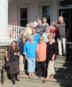 Class of 1964... Some reunion participants at VanAuken’s Inne on Saturday night. Front row from left: Bonnie Delmarsh Murphy, Dawn Rivett Corrigan, Linda Gokey Burdick, Terry Deis Lehnen and Liette Dennis; (middle row) Donna Peters, Nancy Danaher-Light, Mary Roberts Hogan; (back row) Patty Stone Smith, Susan Beckingham Riggs, Donald Russell,  Shirley Turner Stomierowski, Lyn Villiere Kinney and David Barker. Sue Ann Lorenz Wallace and Lynda Payne Levi not present for picture. Courtesy photo