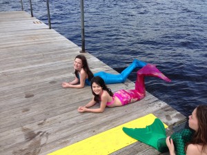   Chelsea, Charlotte and Chloe Clark caused some curiosity when they  recently washed up on the Fourth Lake shore of Arrowhead Park. They are the daughters of Greg and Stephanie Clark of Eagle Bay. 