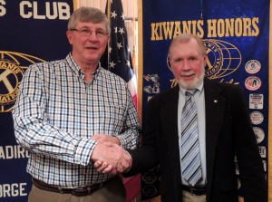 New member Bob Gates and Kiwanis President Mike Griffin. 