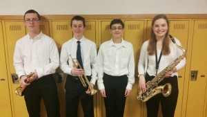 Webb Band students: M. Ritz-Kenny, T. Rudolph, R. Johnston, and O. Phaneuf. 