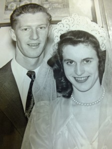 Ted and Jean on their wedding day