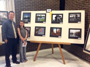 Town of Webb school Art Teacher Robert Fountain and Ally Evans. Photo submitted