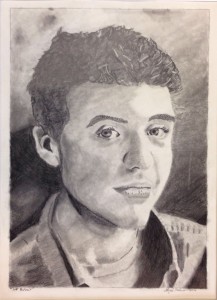 9th grader Skyler Delano,  “Self-Portrait”, graphite pencil
