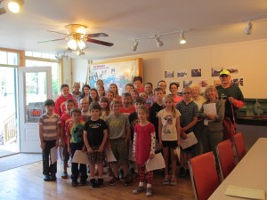 Inlet Common School students and teachers, and Inlet Historical Society members.