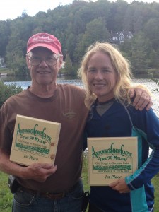Bob Zimmerman and his daughter Julie Hinsdill with a first place plaque.